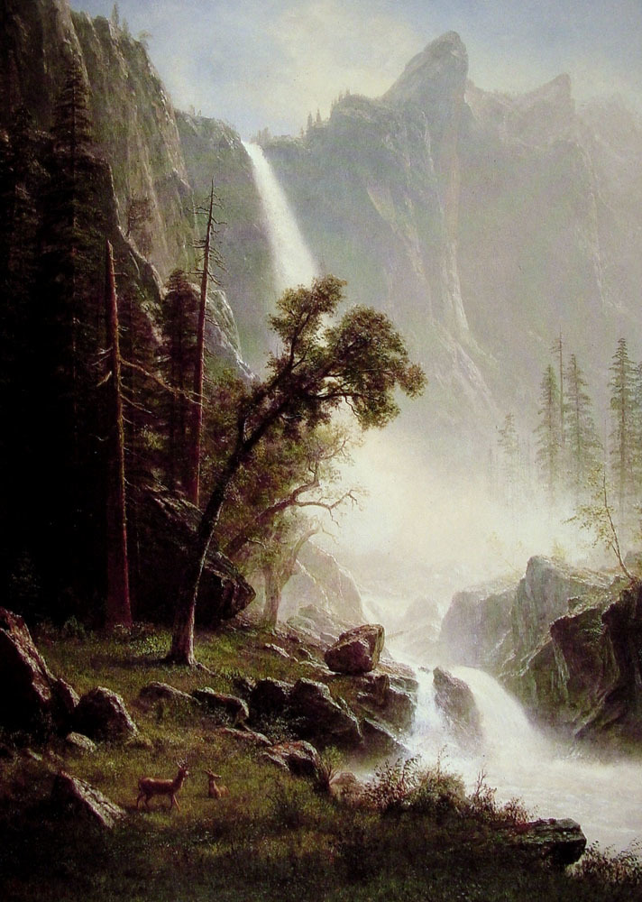 Albert Bierstadt Oil Painting Bridal Veil Falls, Yosemite